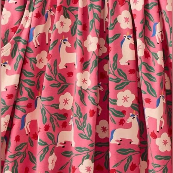 *New* Hanna Andersson Long Sleeve Unicorn Girls Dress Pink Size 5 (110) - Picture 2 of 2